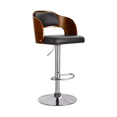 Ghế quầy bar đảo bếp cao cấp lưng gỗ bọc da: SG - B255 - $hienthicat